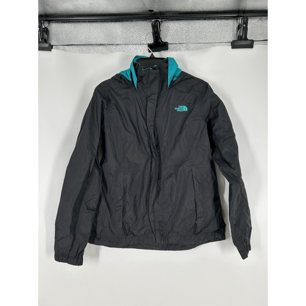 The North Face Resolve 2 HyVent Rain Jacket Women M Black Waterproof Windbreaker